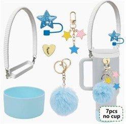 Elegant Charms and Accessories for Your Tumbler: Enhance Your Collection set of 7